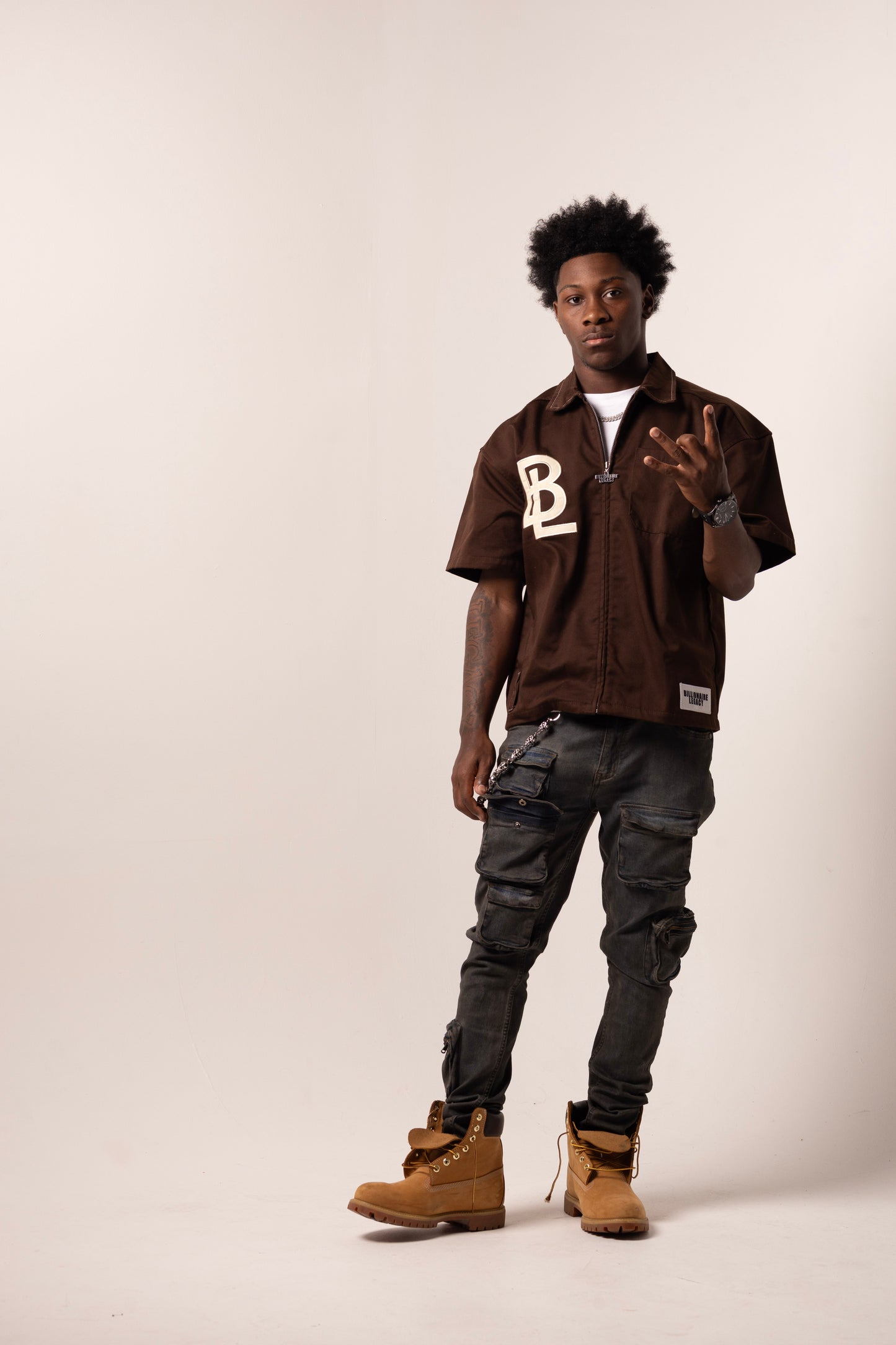 SS25 Brown & Crème Worker Tee