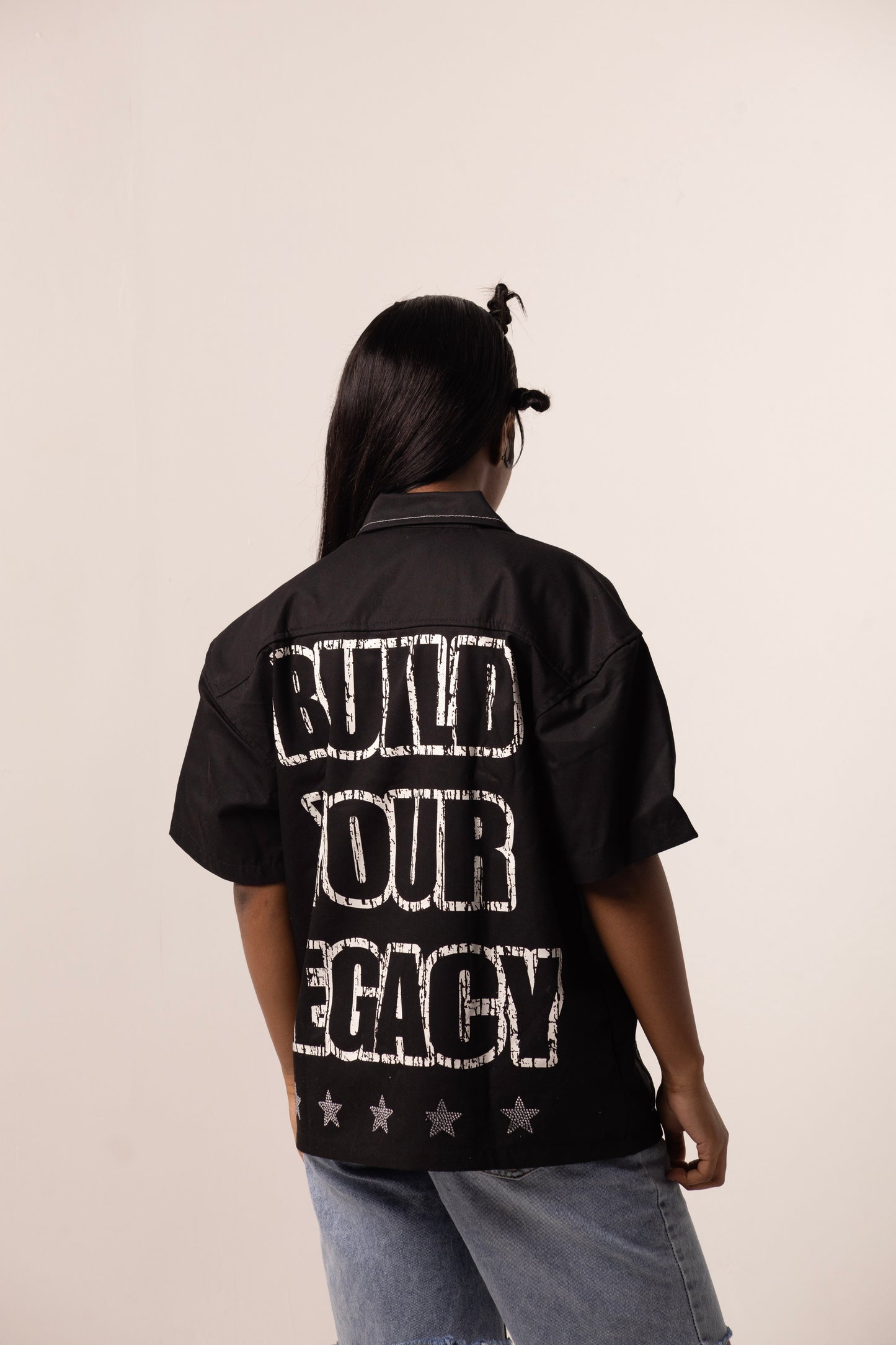 SS25 Black & White Worker Tee